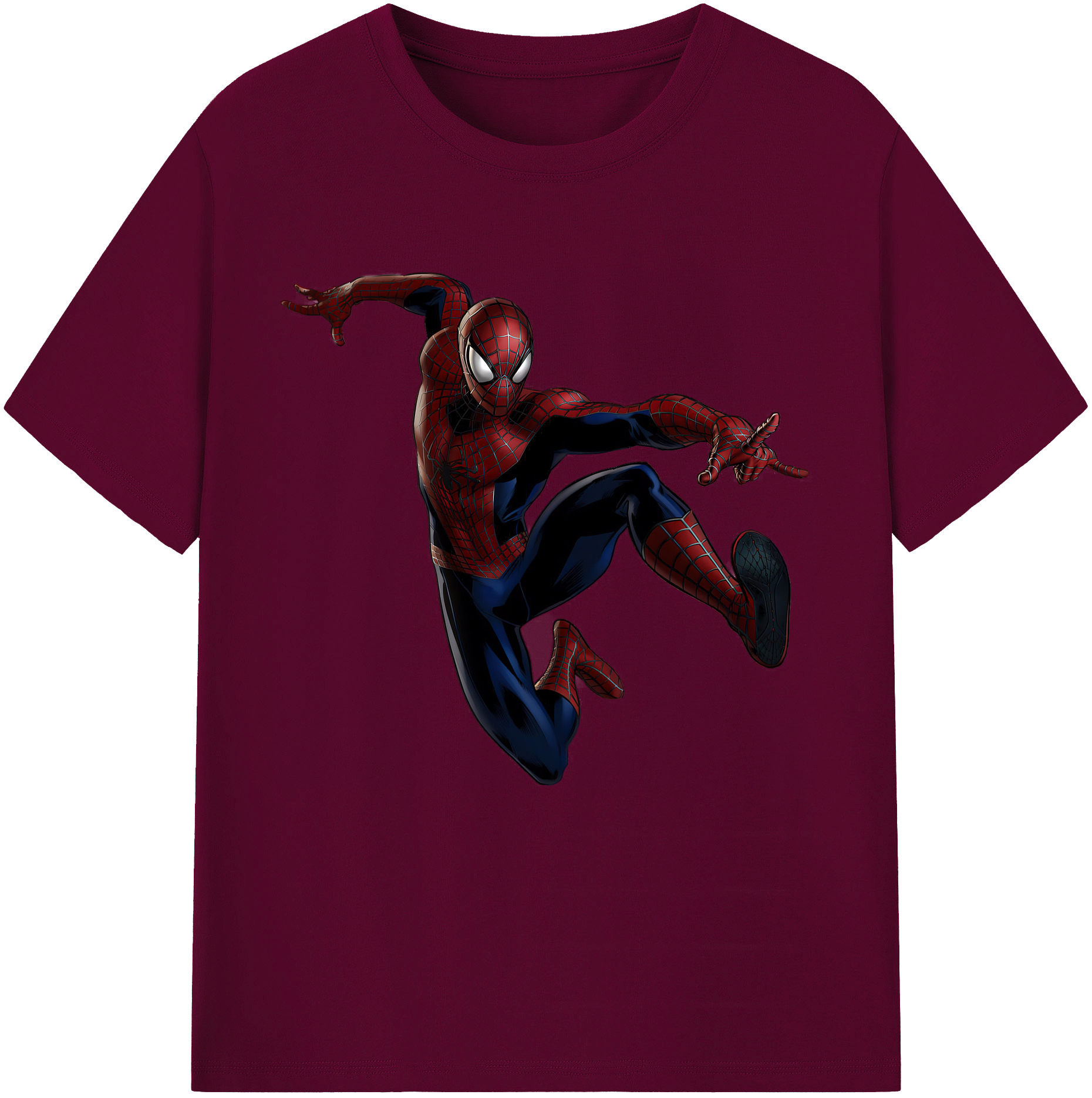 （画像用） Spider Man スパイダーマン レディースカジュアルプリントTシャツ（綿100％）
